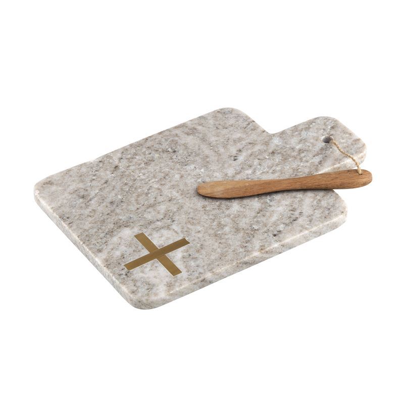 Marble Board With Wooden Knife