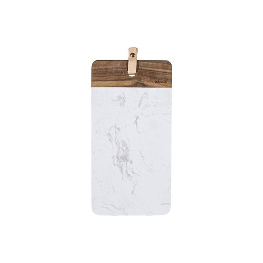 Scandi Faux Marble & Acacia Serving Board