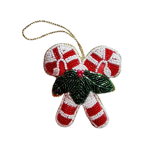 Candy Cane Beaded Hanging Decoration - ZODA