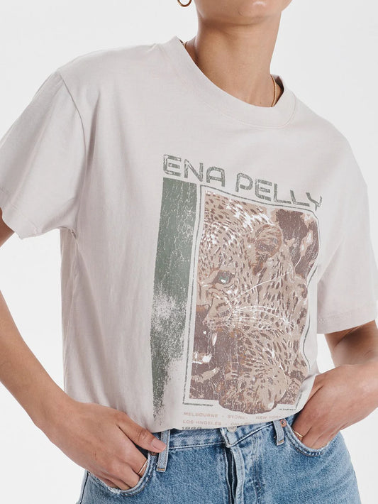 Cheetah Tee Beige Size 10 - ENA PELLY