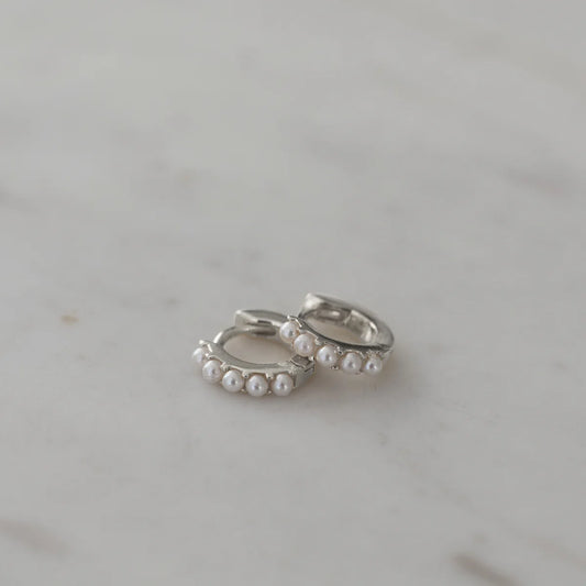 Mini Pearl Huggies (Sliver) - SOPHIE