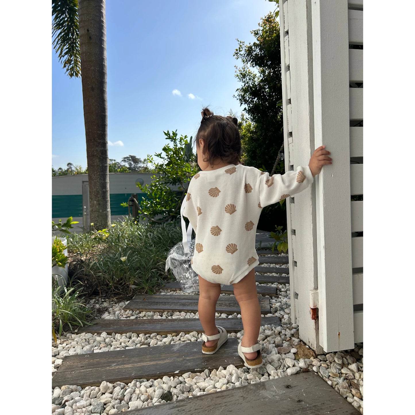 Shell Print Knit Romper - MINI ZAIL