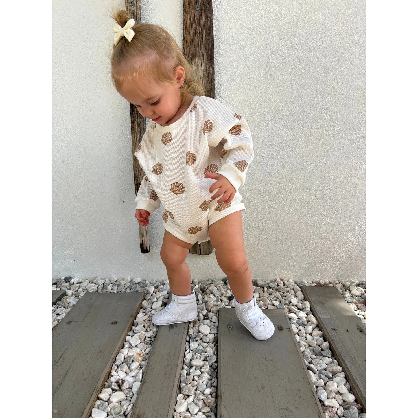 Shell Print Knit Romper - MINI ZAIL