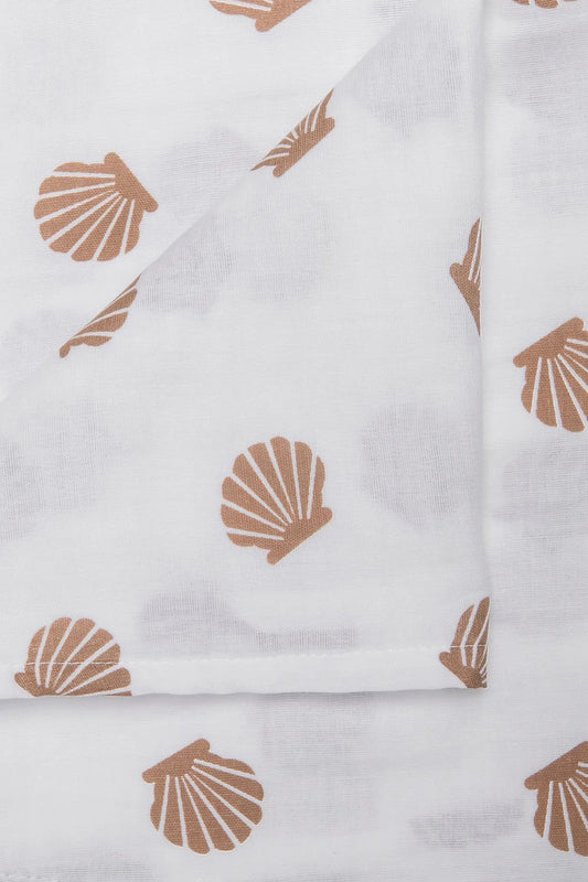 Shell Print Muslin Wrap - MINI ZALI
