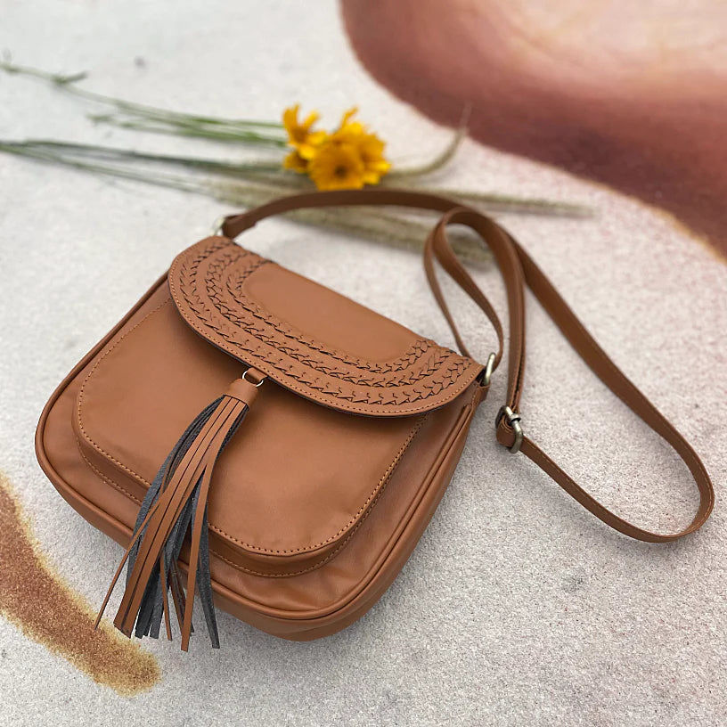IVANA: Vegan Leather Bag Amber - MINDFUL STEPS