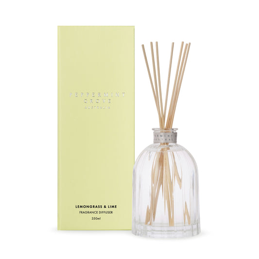Lemongrass & Lime Diffuser 350ml - PEPPERMINT GROVE