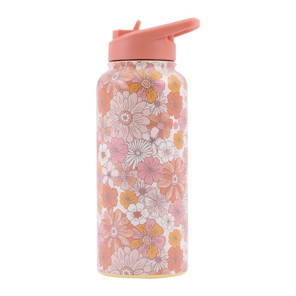 Retro Floral Insulated Water Bottle 950ml - SPLOSH
