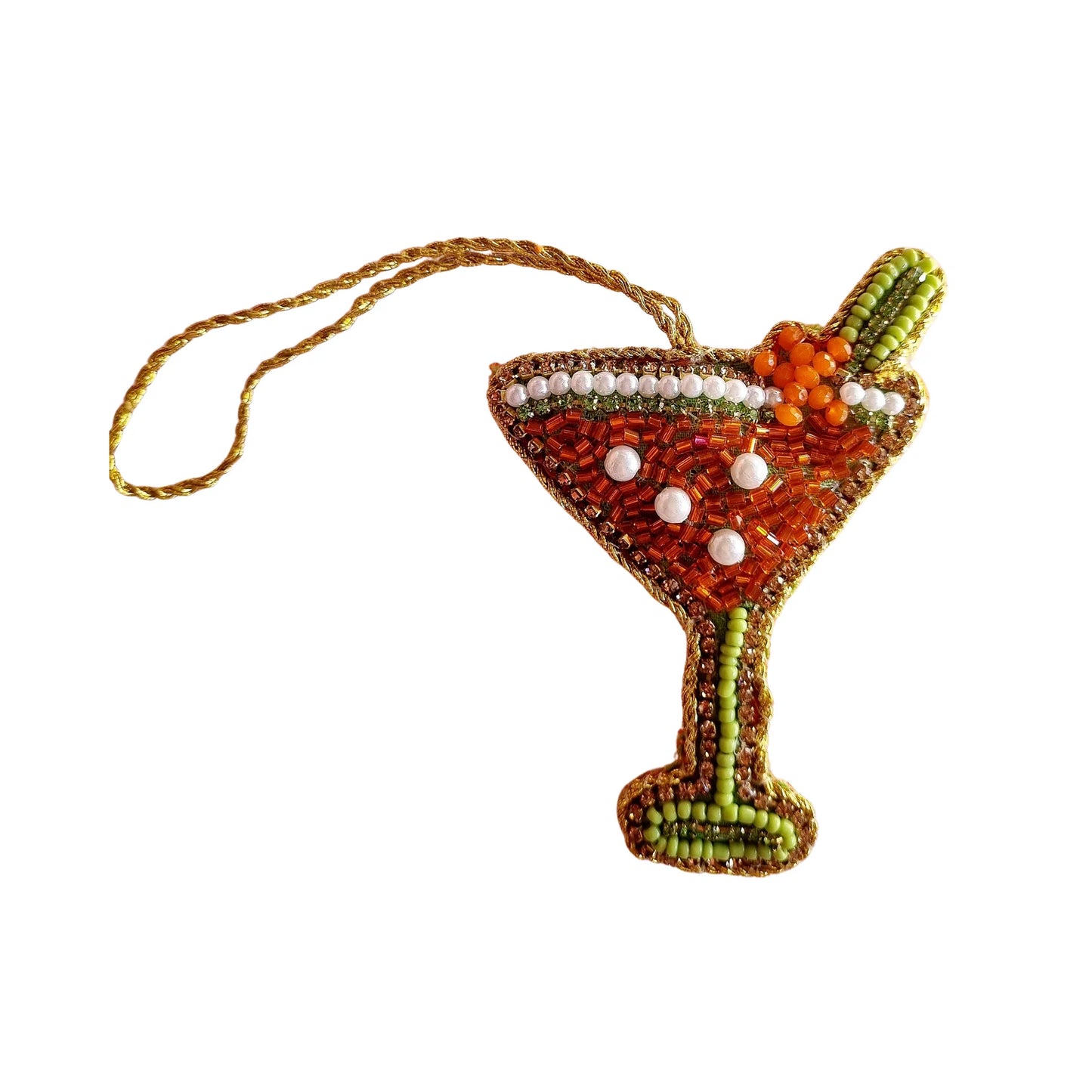 Martini Glass Beaded Hanging Decoration - ZODA