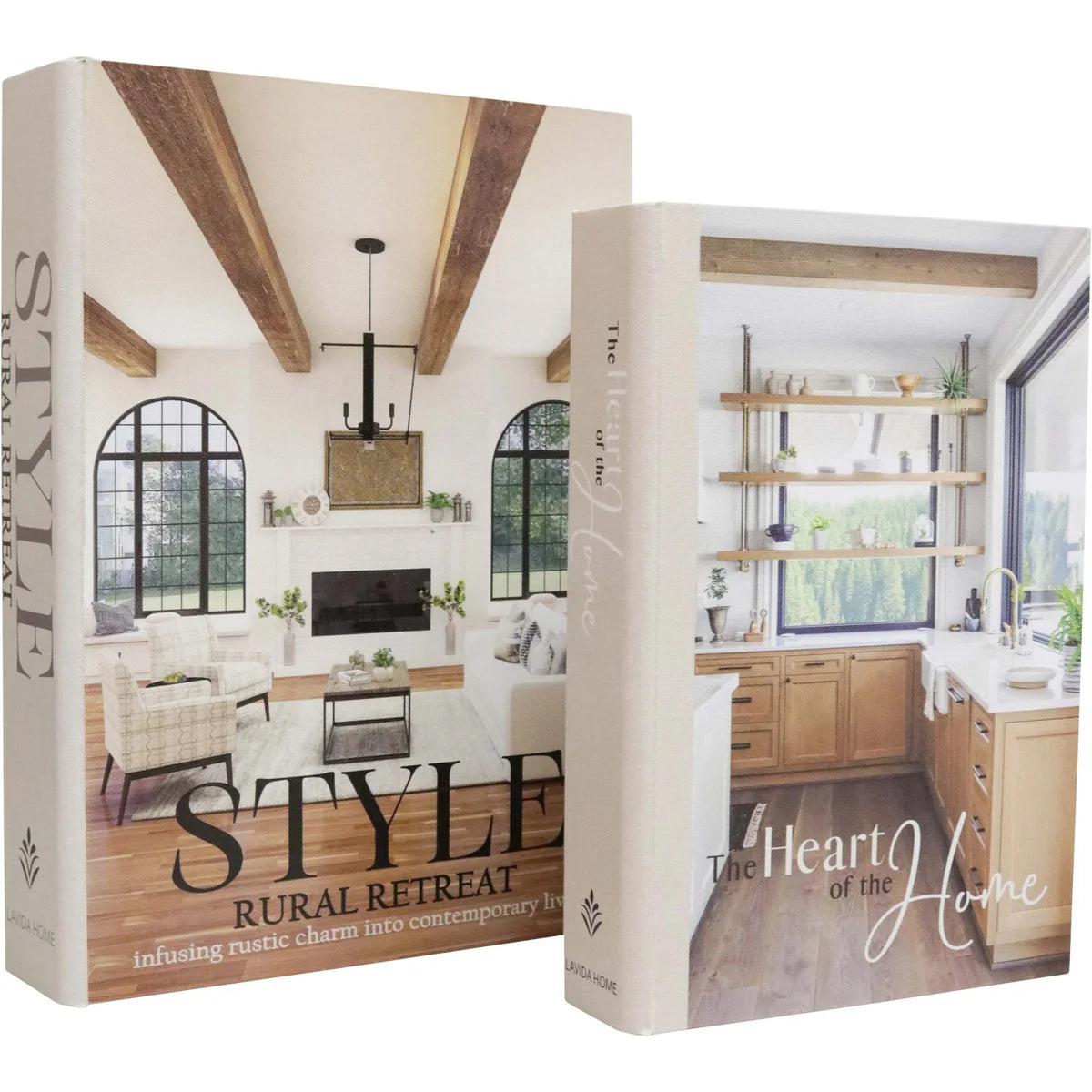 Book Box Set of 2 Rustic Home