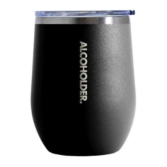 Matte Black Stemless Vacuum Insulated Wine Tumbler - 355ml