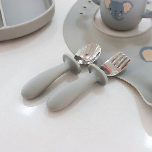 Grey Silicone Cutlery Set - SPOLSH