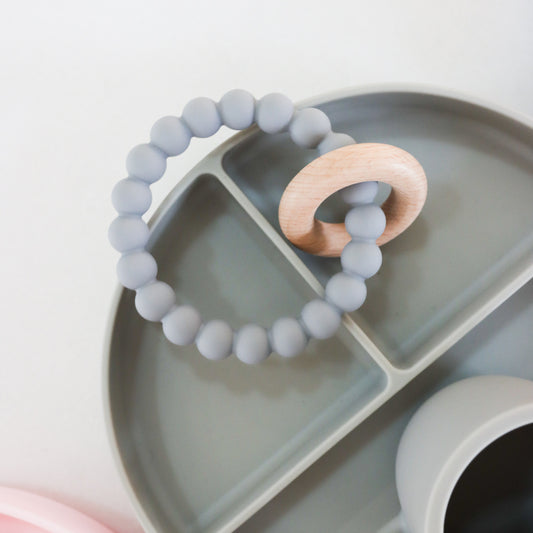 Grey Silicone Teether - SPOLSH