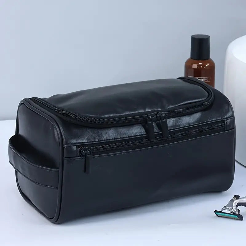 Large Water-Resistant Toiletry Bag - Black