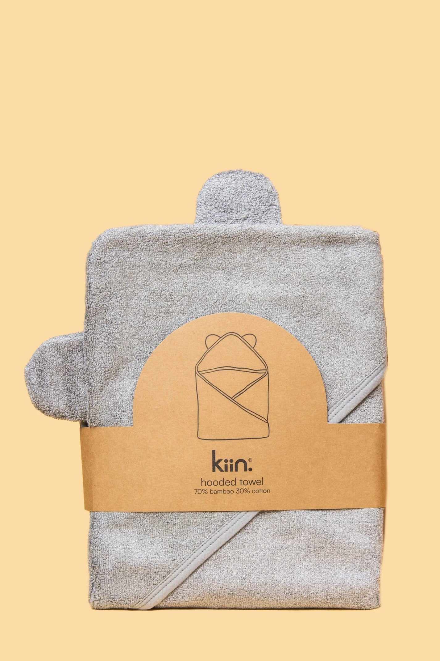 Dusky Blue Hooded Towel - KIIN BABY