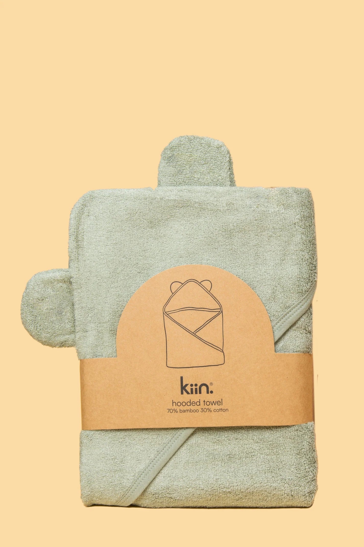Sage Hooded Towel - KIIN BABY