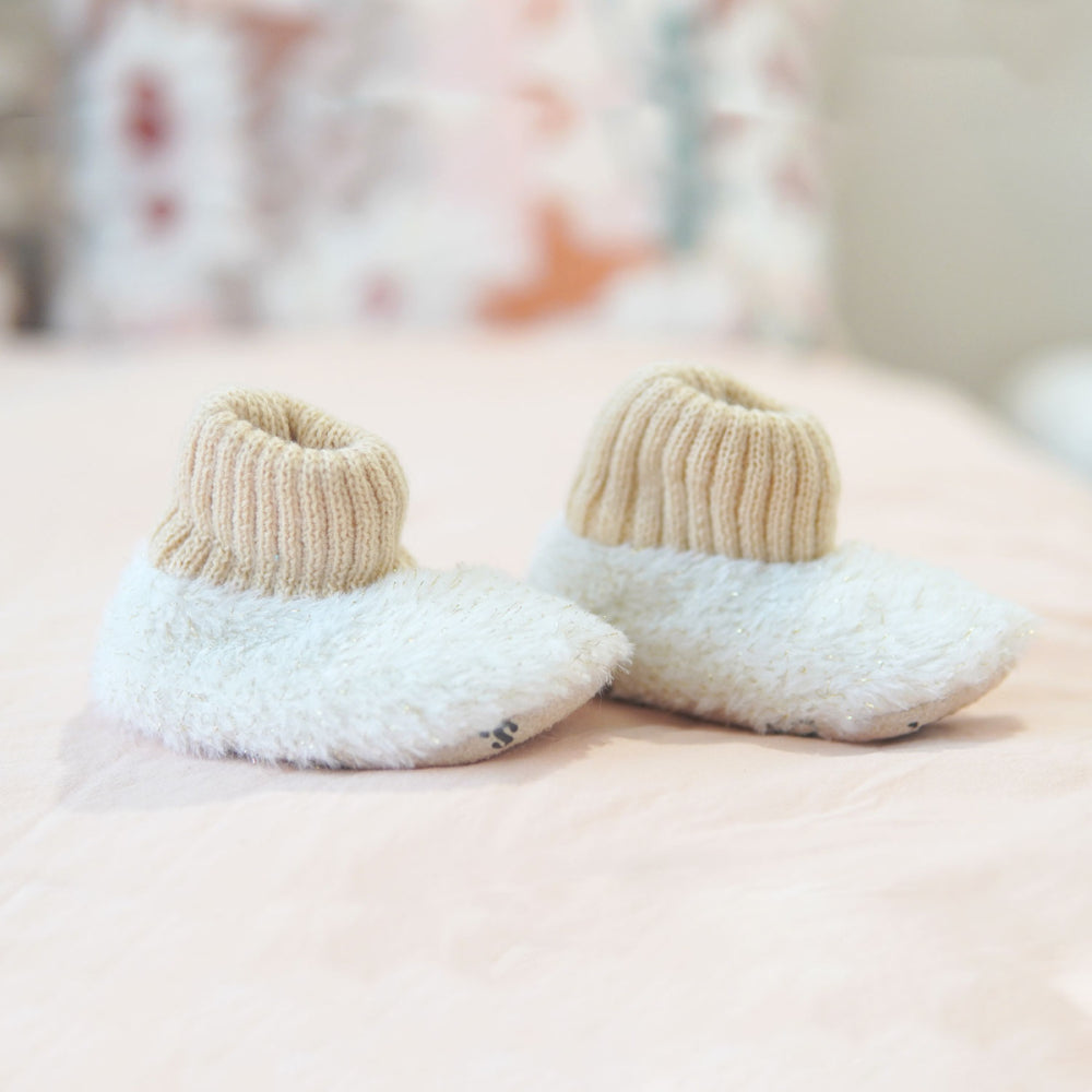 White Sparkly Snugg Up Slippers - Splosh
