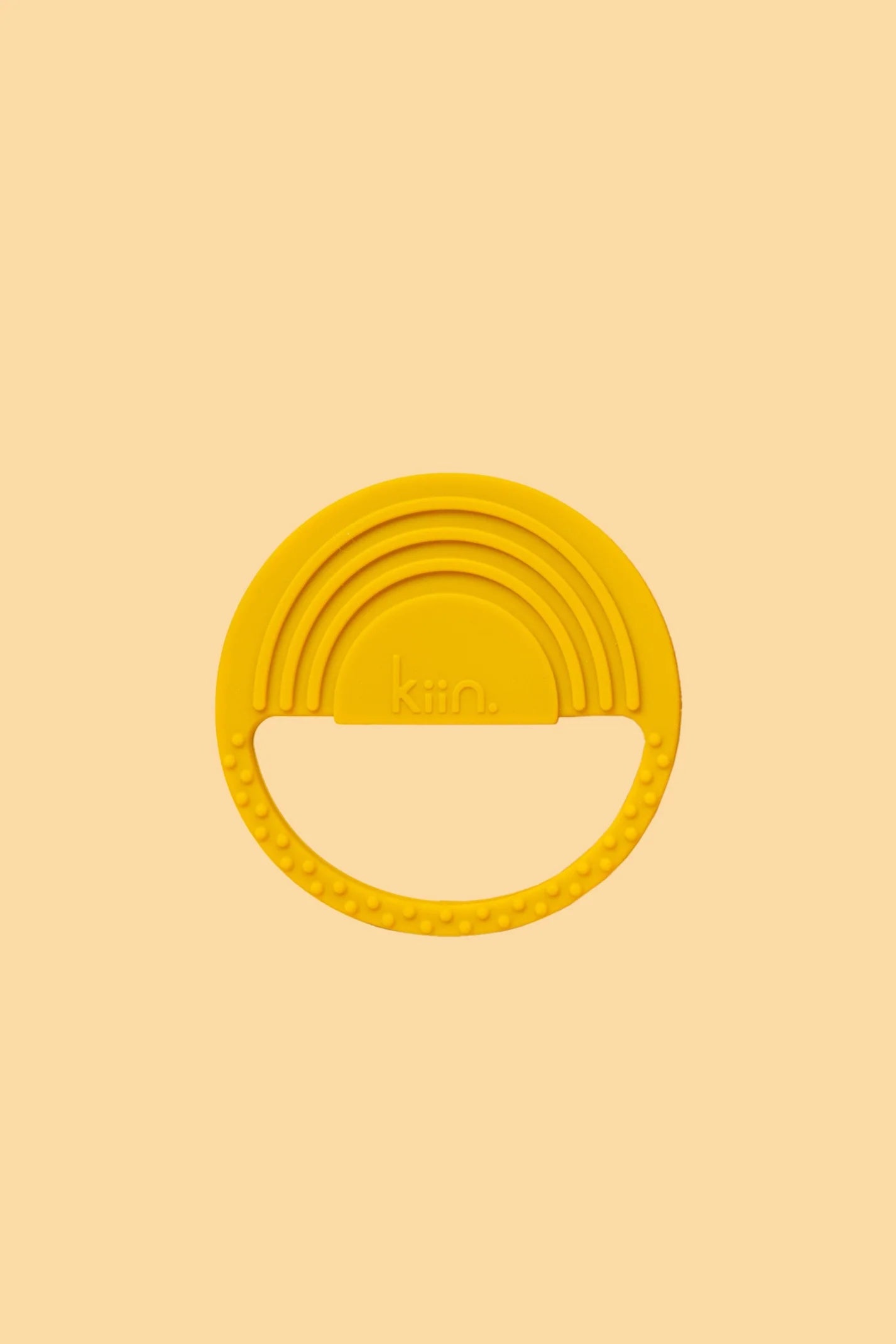 Silicone Rainbow Teether Mustard - KIIN BABY