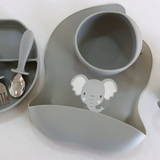 Baby Elephant Silicone Bib - SPOLSH