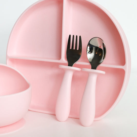 Pink Silicone Cutlery Set - SPOLSH