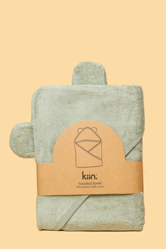 Sage Hooded Towel - KIIN BABY