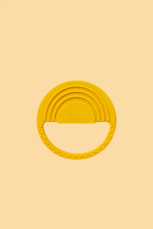 Silicone Rainbow Teether Mustard - KIIN BABY