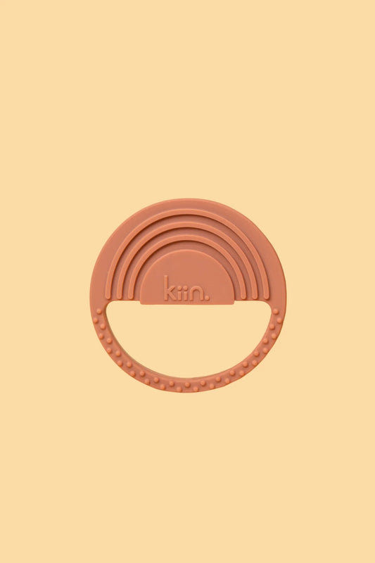Silicone Rainbow Teether Rosewood - KIIN BABY